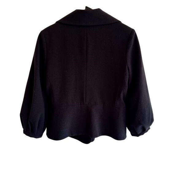 Cabi #3027 Abbott Billow Sleeve Military Style Black Gold Button Blazer Size 8 - Picture 4 of 6